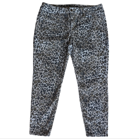 Sound Style Jessie Stretch Animal Print Ankle Jegging 16 Brown Black Pockets - Picture 11 of 15